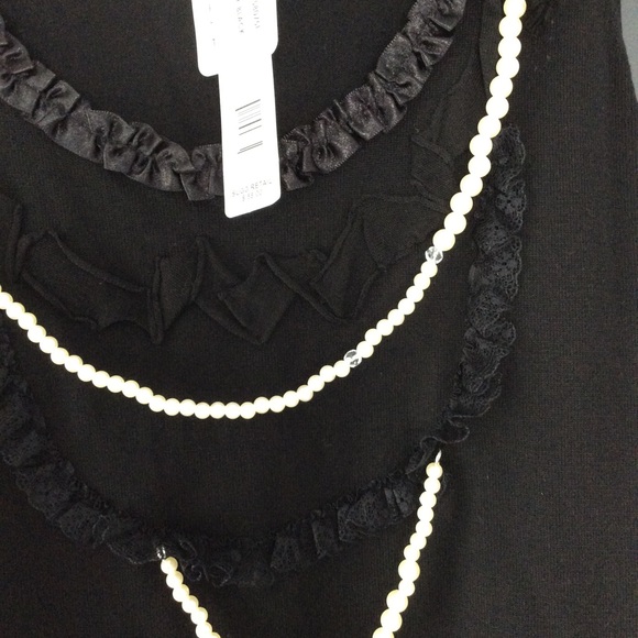 NWT August Silk Pearls and Lace Knit Tank - Picture 7 of 7